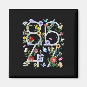 8647 Subtle Anti Trump 86 47 Floral Boho Style 1  Magnet