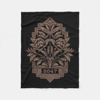 8647 Subtle Anti Trump 86 47 Floral Boho Style _2  Fleece Blanket