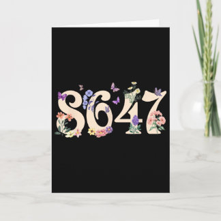 8647 Subtle Anti Trump 86 47 Floral Boho Style 3  Card