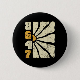 8647 Subtle Anti Trump 86 47 Floral Boho Style 6 Cm Round Badge