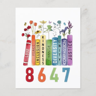 8647 Subtle Anti Trump Anti MAGA 86 47 Floral LGBT Flyer