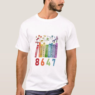 8647 Subtle Anti Trump Anti MAGA 86 47 Floral LGBT T-Shirt