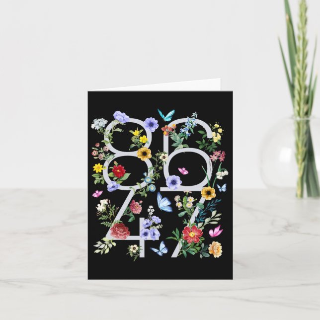 8647 Subtle Anti Trump Floral Boho  Card (Front)
