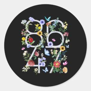 8647 Subtle Anti Trump Floral Boho Classic Round Sticker