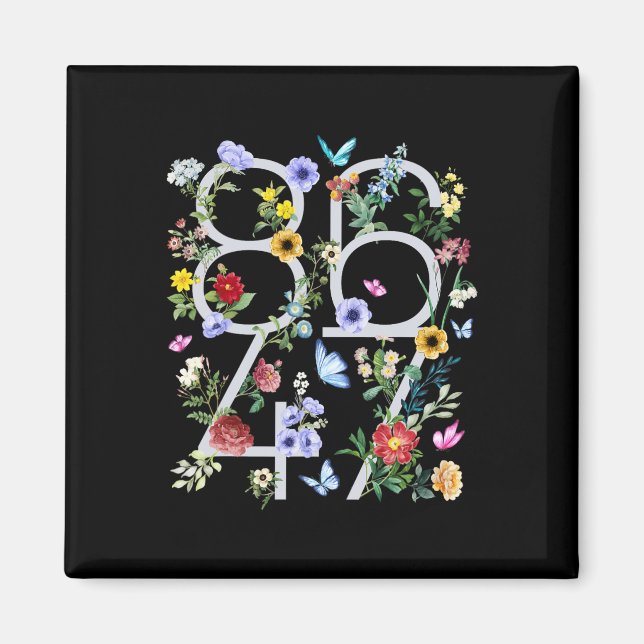 8647 Subtle Anti Trump Floral Boho  Magnet (Front)