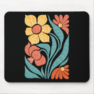 8647 Subtle Anti Trump Floral Boho Mouse Pad