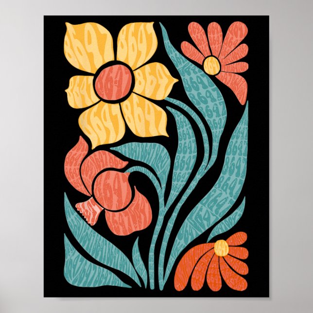 8647 Subtle Anti Trump Floral Boho  Poster (Front)