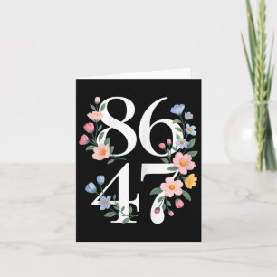 8647 Subtle Anti Trump Flower Floral Boho Vintage Card