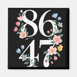 8647 Subtle Anti Trump Flower Floral Boho Vintage  Magnet