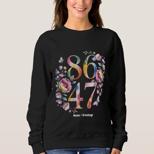 8647 Subtle Floral Boho Style A Peaceful Protest Sweatshirt (Front)