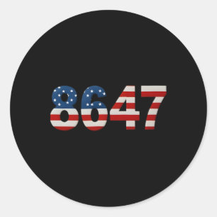 8647 Subtle Resist Trump Classic Round Sticker