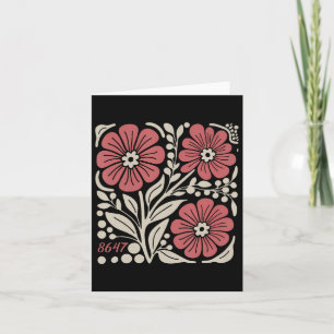8647 Subtle Trump 86 47 Floral Boho Style Card
