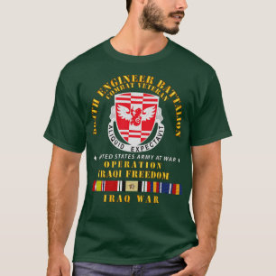 864th Eng Bn Iraqi Freedom Veteran w IRAQ SVC T-Shirt