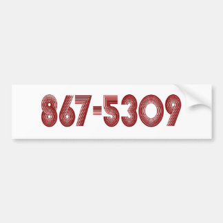 867-5309 BUMPER STICKER
