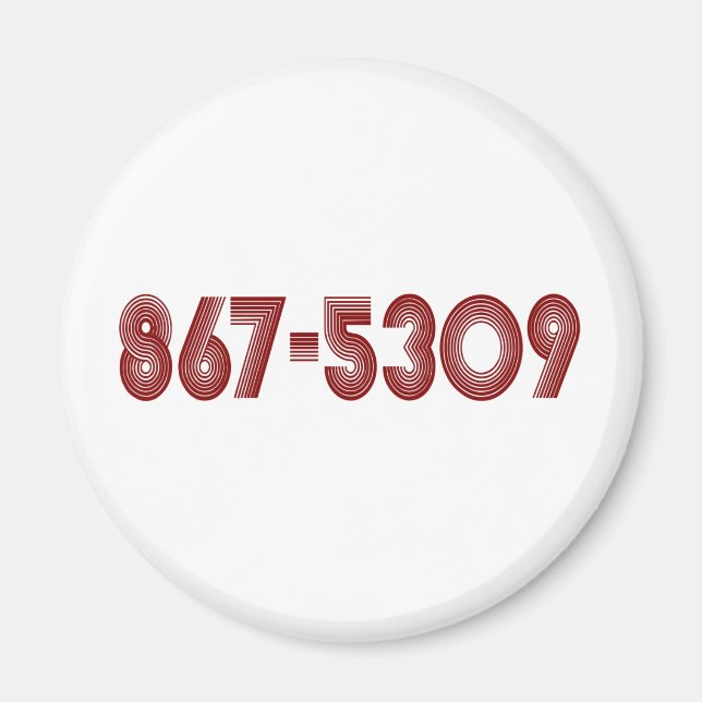 867-5309 MAGNET (Front)