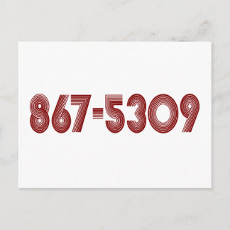 867-5309 POSTCARD