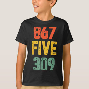 867 Five 309 Retro Music Number Funny 80s Throwbac T-Shirt