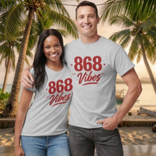 868 VIBES - RED TEXT T-Shirt