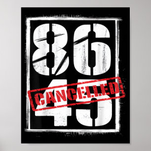 86 45 Cancelled Political Anti-trump Protest  Poster