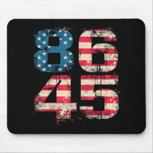 86 45 Political Protest Anti-trump Distressed Usa Mouse Pad