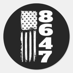 86 47 8647 Subtle Anti Trump 1 Classic Round Sticker