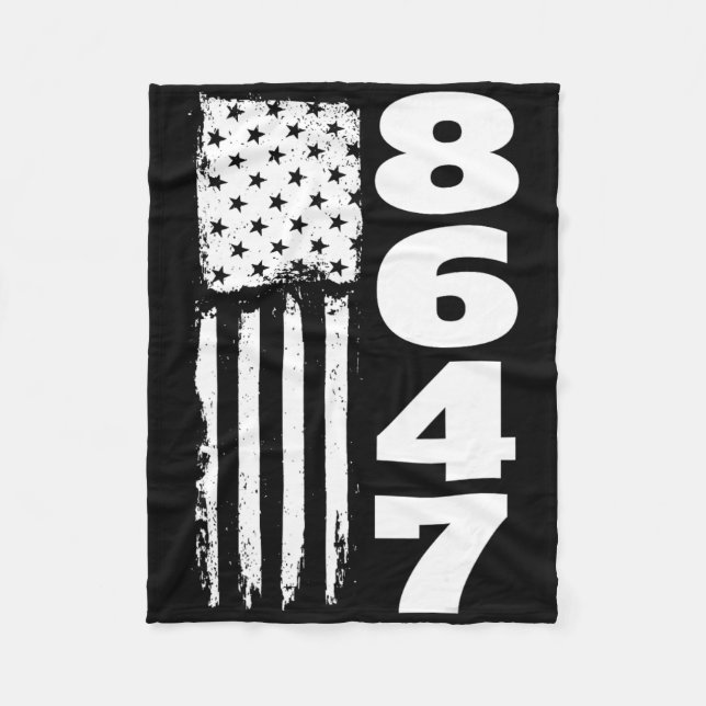 86 47 8647 Subtle Anti Trump 1  Fleece Blanket (Front)