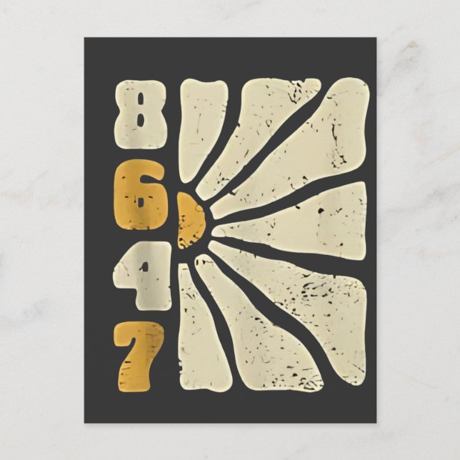 86 47 Anti Trump Funny Floral Humour  Postcard (Front)