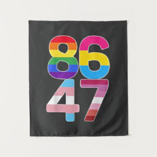 86 47 Anti Trump Funny LGBTQ Pride Month Gift  Tapestry