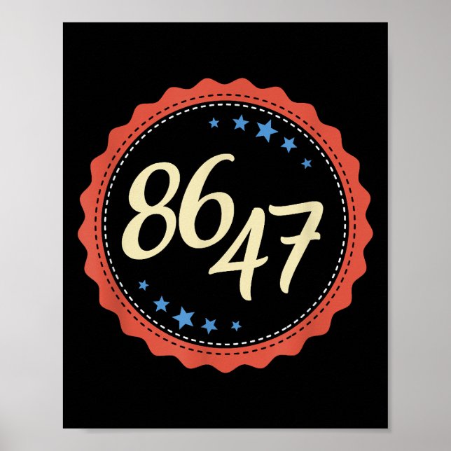 86 47 Anti Trump Funny  Poster (Front)