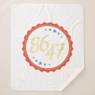86 47 Anti Trump Funny  Sherpa Blanket