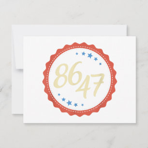86 47 Anti Trump Funny Thank You Card