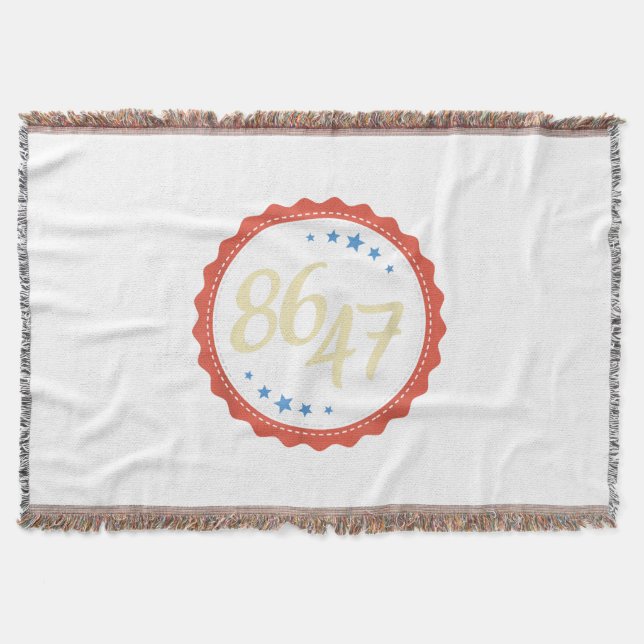 86 47 Anti Trump Funny  Throw Blanket (Front)