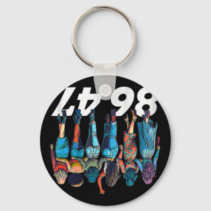 86 47 Anti Trump Funny Womens Girls Retro 8647 Flo Key Ring