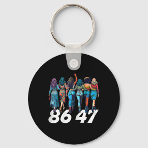 86 47 Anti Trump Funny Womens Girls Retro 8647 Flo Key Ring
