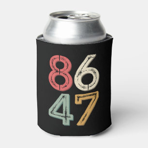 86 47 Anti Trump Vintage 80s Retro Style Can Cooler