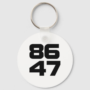 86 47 Bold Anti Trump Resist Project 2025 Key Ring
