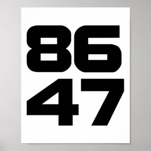 86 47 Bold Anti Trump Resist Project 2025  Poster