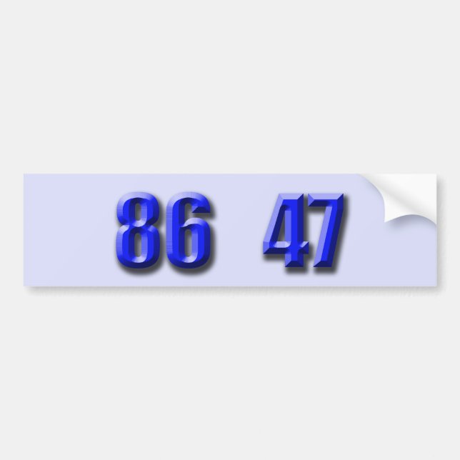 86 47 BUMPER STICKER (Front)