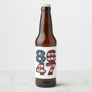 86 47 Proud Maga Trump President inauguration Day Beer Bottle Label