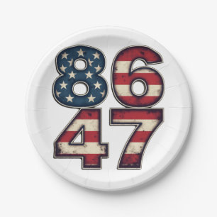 86 47 Proud Maga Trump President inauguration Day Paper Plate