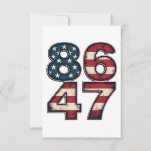 86 47 Proud Maga Trump President inauguration Day Thank You Card