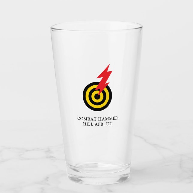 86 FWS Bullseye - Hill AFB UT Pint Glass (Front)