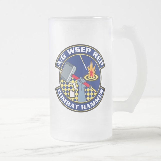 86 FWS Double Patch Frosted Glass Mug (Right)