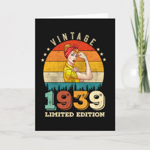 86 Year Old Bday 1939 Vintage 86th Birthday Women Card