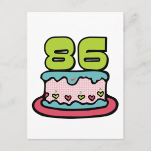 86 Year Old Birthday Cake Postcard