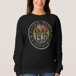 86 Year Old May 1936  86th Birthday Sweatshirt