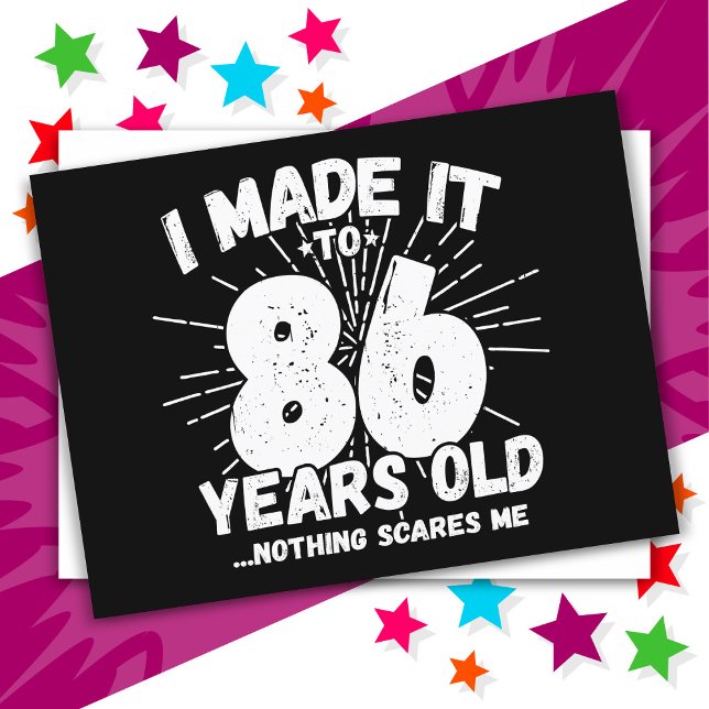 86 Year Old Sarcastic Meme Funny 86th Birthday Postcard (Creator Uploaded)