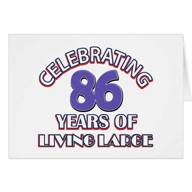 86 years old design (Front Horizontal)