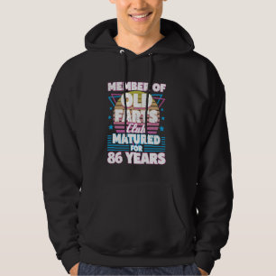 86 Years Old Farts Club Funny 86th Birthday Men Da Hoodie