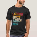 86 Years Old Legend Since March 1939 Funny 86th Bi T-Shirt<br><div class="desc">86 Years Old Legend Since March 1939 Funny 86th Birthday</div>